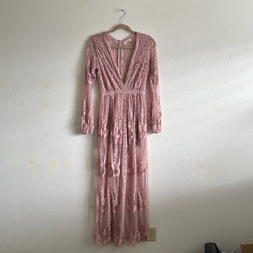 Nomad pink romper with skirt overlay